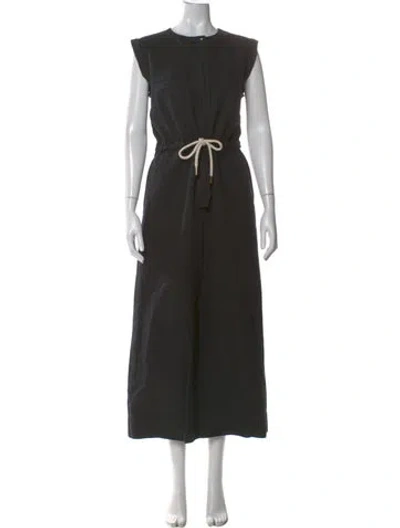 Pre-owned Goop G. Label Linen Crew Neck Jumpsuit In Black