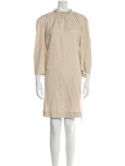 Pre-owned Goop G. Label Linen Knee-length Dress In Neutral
