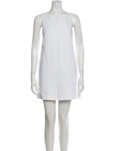Pre-owned Goop G. Label Linen Mini Dress In White