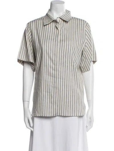Pre-owned Goop G. Label Linen Striped Set In Neutral