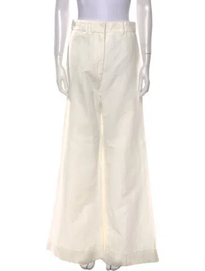 Pre-owned Goop G. Label Linen Wide Leg Pants In Neutral