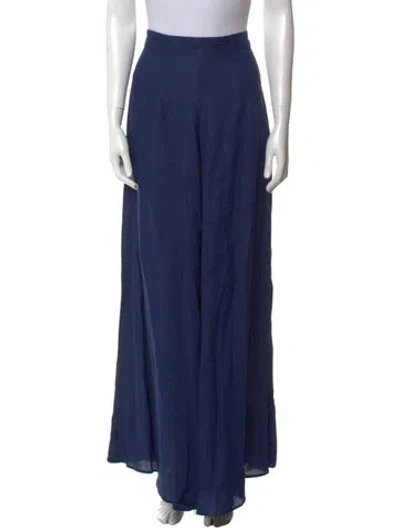 Pre-owned Goop G. Label Linen Wide Leg Pants W/ Tags In Blue