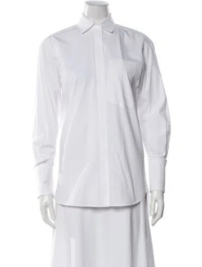 Pre-owned Goop G. Label Long Sleeve Button-up Top In Neutral