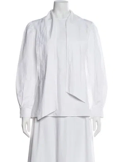 Pre-owned Goop G. Label Long Sleeve Top In White