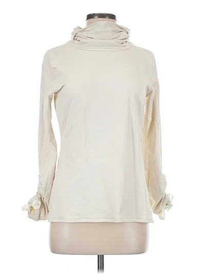 Pre-owned Goop G. Label Long Sleeve Turtleneck In Ivory