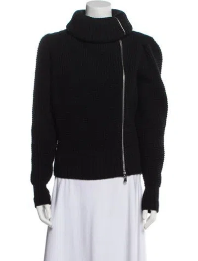 Pre-owned Goop G. Label Merino Wool Biker Jacket In Black