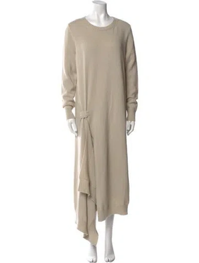 Pre-owned Goop G. Label Merino Wool Midi Length Dress In Neutral