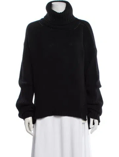 Pre-owned Goop G. Label Merino Wool Turtleneck Sweater In Blue