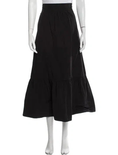 Pre-owned Goop G. Label Midi Length Skirt In Black