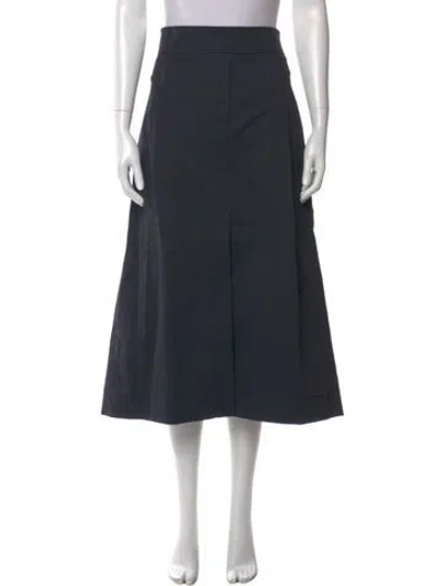 Pre-owned Goop G. Label Midi Length Skirt In Blue