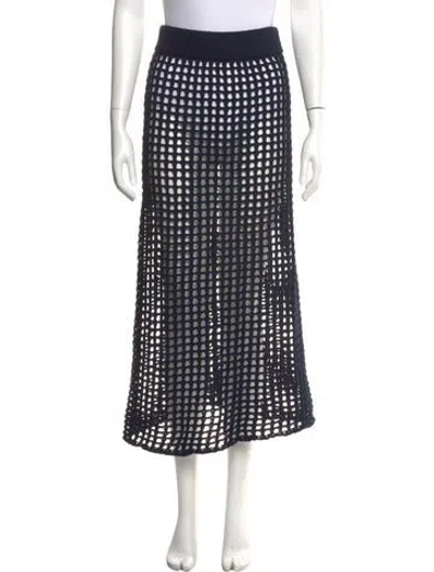 Pre-owned Goop G. Label Midi Length Skirt In Blue