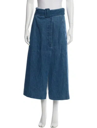 Pre-owned Goop G. Label Midi Length Skirt In Blue