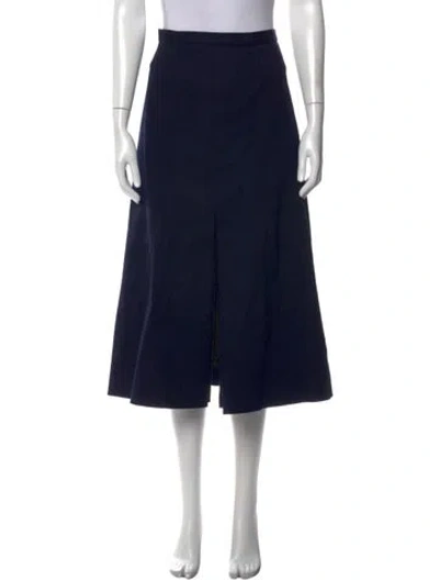 Pre-owned Goop G. Label Midi Length Skirt In Blue