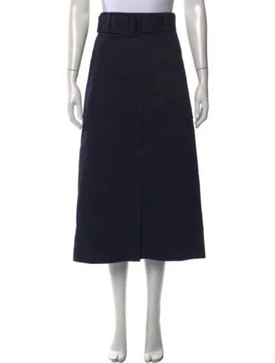 Pre-owned Goop G. Label Midi Length Skirt In Blue