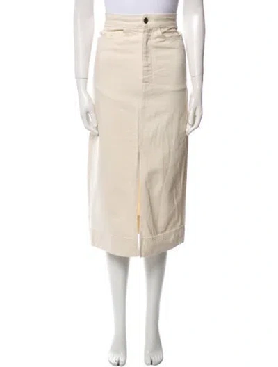 Pre-owned Goop G. Label Midi Length Skirt In Neutral