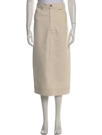 Pre-owned Goop G. Label Midi Length Skirt In Neutral