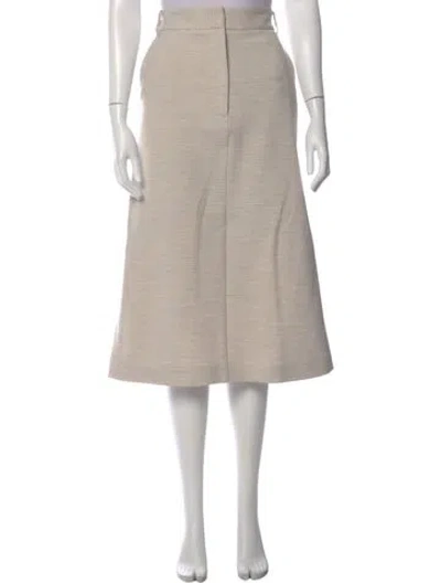 Pre-owned Goop G. Label Midi Length Skirt In Neutral