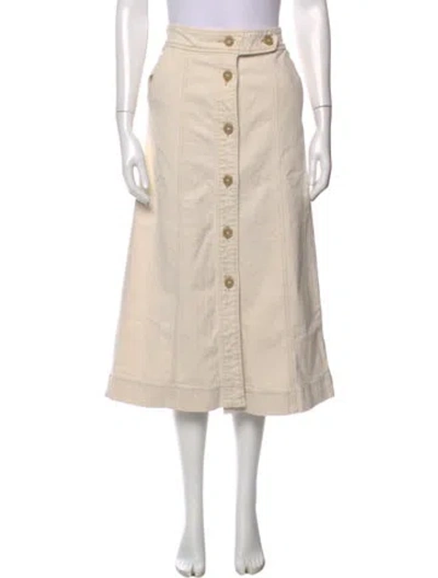 Pre-owned Goop G. Label Midi Length Skirt In Neutral