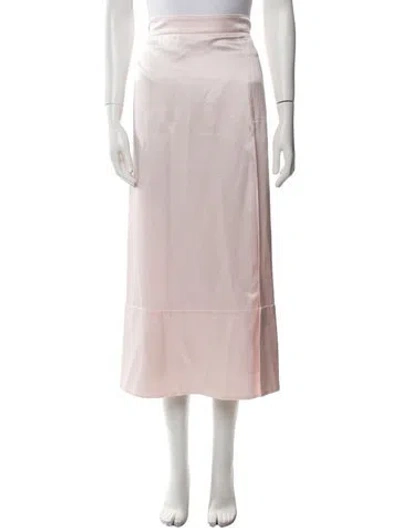 Pre-owned Goop G. Label Midi Length Skirt In Pink