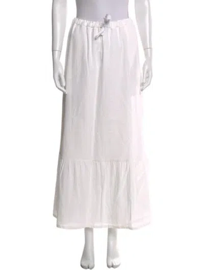 Pre-owned Goop G. Label Midi Length Skirt In White