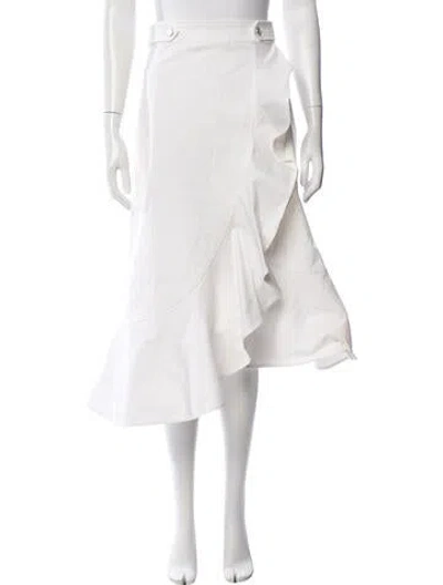 Pre-owned Goop G. Label Midi Length Skirt In White