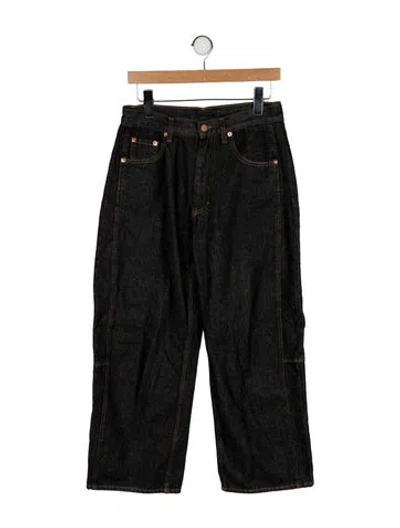 Pre-owned Goop G. Label Mid-rise Wide Leg Jeans In Black