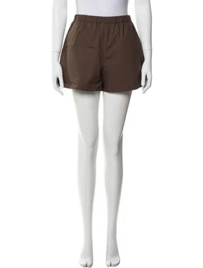 Pre-owned Goop G. Label Mini Shorts In Brown