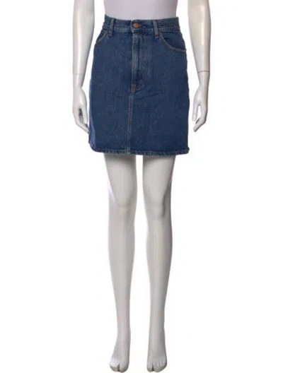Pre-owned Goop G. Label Mini Skirt In Blue