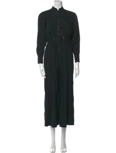 Pre-owned Goop G. Label Mock Neck Jumpsuit In Black