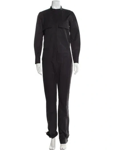 Pre-owned Goop G. Label Mock Neck Jumpsuit In Black