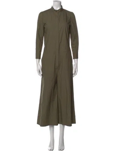 Pre-owned Goop G. Label Mock Neck Jumpsuit In Green