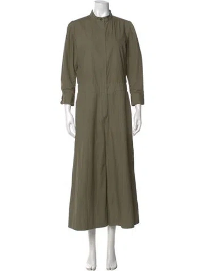 Pre-owned Goop G. Label Mock Neck Jumpsuit In Green
