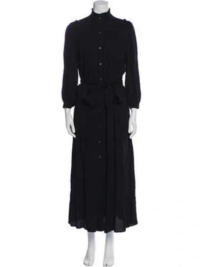 Pre-owned Goop G. Label Mock Neck Long Dress In Multi