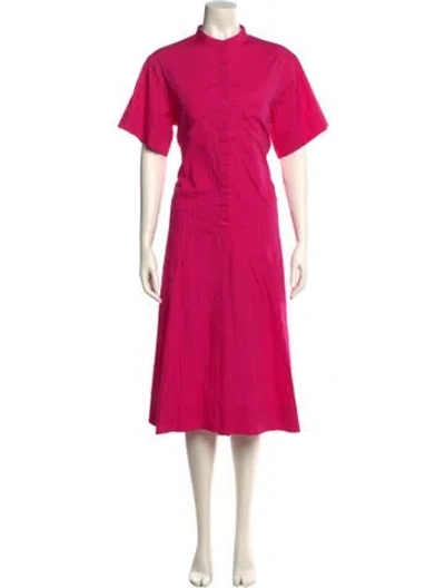 Pre-owned Goop G. Label Mock Neck Long Dress In Pink