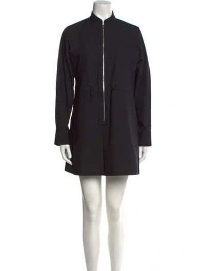 Pre-owned Goop G. Label Mock Neck Mini Dress In Black