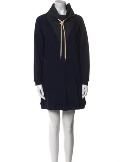 Pre-owned Goop G. Label Mock Neck Mini Dress In Black