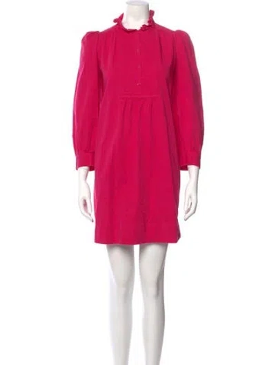 Pre-owned Goop G. Label Mock Neck Mini Dress In Pink