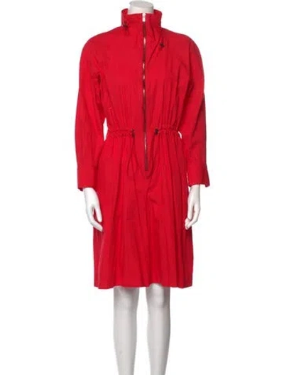 Pre-owned Goop G. Label Mock Neck Romper In Red
