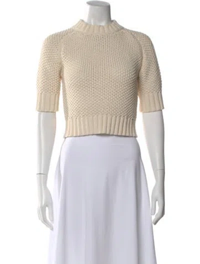 Pre-owned Goop G. Label Mock Neck Sweater In Neutral