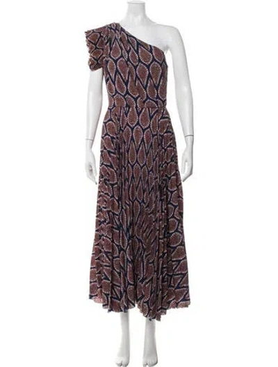 Pre-owned Goop G. Label Paisley Print Long Dress In Brown