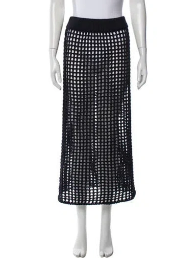 Pre-owned Goop G. Label Patterned Long Skirt In Blue
