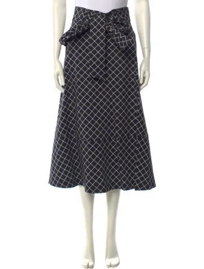 Pre-owned Goop G. Label Plaid Print Midi Length Skirt In Multi