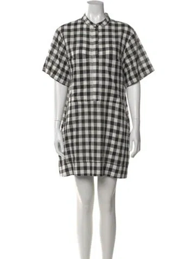 Pre-owned Goop G. Label Plaid Print Mini Dress In Multi