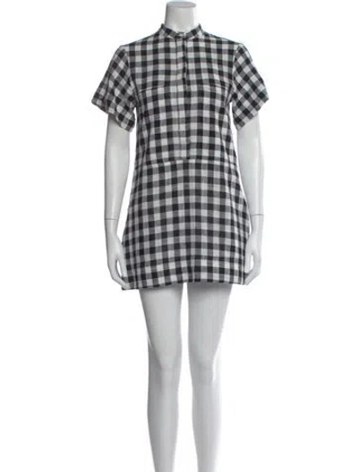 Pre-owned Goop G. Label Plaid Print Mini Dress In Multi