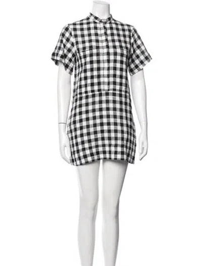 Pre-owned Goop G. Label Plaid Print Mini Dress In Multi