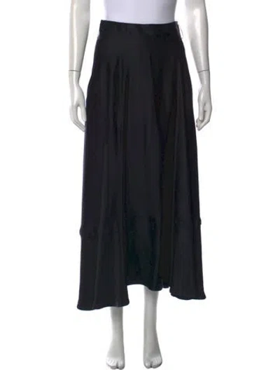 Pre-owned Goop G. Label Pleated Accents Long Skirt In Blue