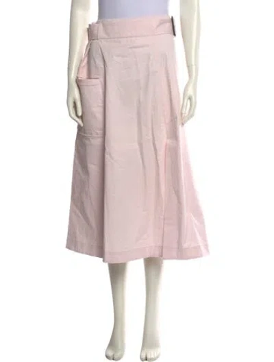 Pre-owned Goop G. Label Pleated Accents Midi Length Skirt In Pink