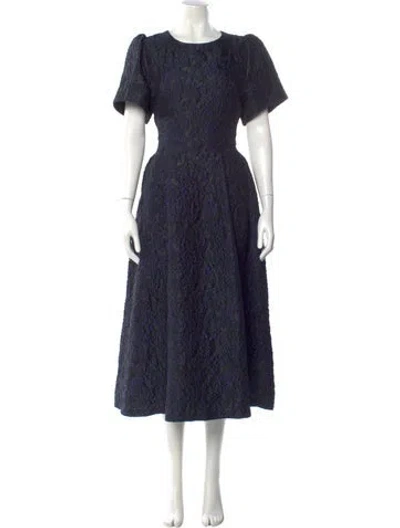 Pre-owned Goop G. Label Printed Long Dress In Black