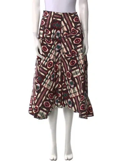 Pre-owned Goop G. Label Printed Midi Length Skirt In Black