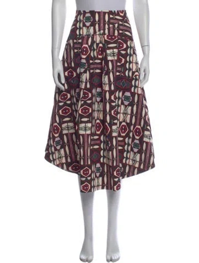 Pre-owned Goop G. Label Printed Midi Length Skirt In Black